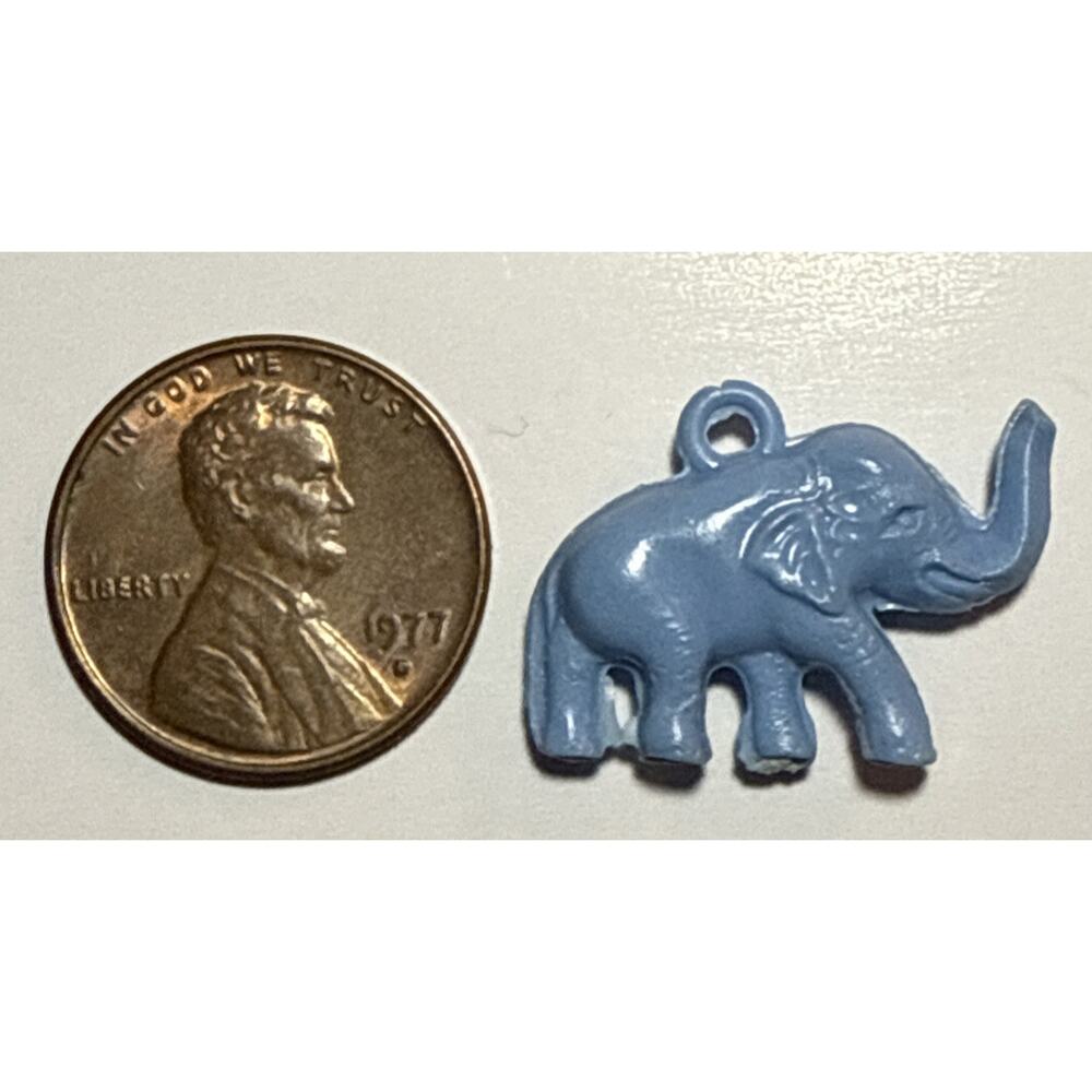 Vintage Blue Elephant Cracker Jack Celluloid Charm 1E